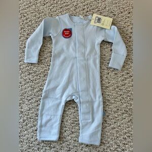 Magnetic Me Simply Soft Bay Blue Organic Cotton Coverall Sleeper NWT 0-3 Months